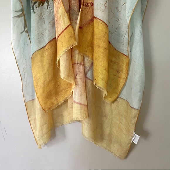 Van Gogh Sunflower Kimono Beach Cover Up Artsy Op Art Teacher Eclectic Grandma - Picture 6 of 12